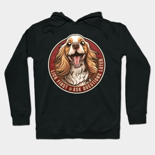 Lick First Cocker Spaniel Design Hoodie